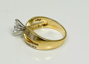 1ctw Natural Diamond 14k Gold Engagement Ring