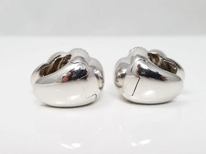 Classy Natural Diamond 18k White Gold Earrings Piero Milano Italy
