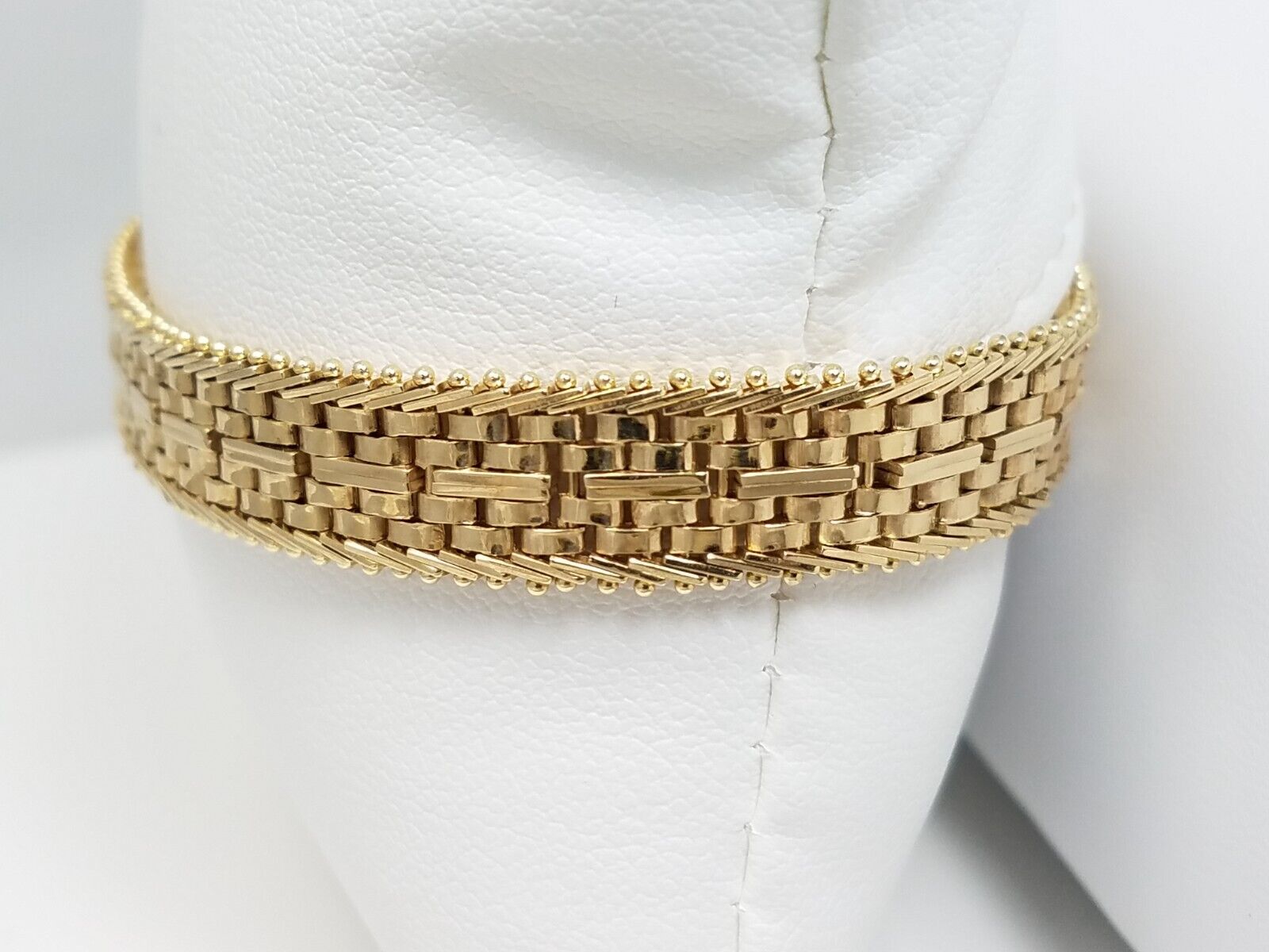 7.25" 14k Solid Yellow Gold Riccio Bracelet