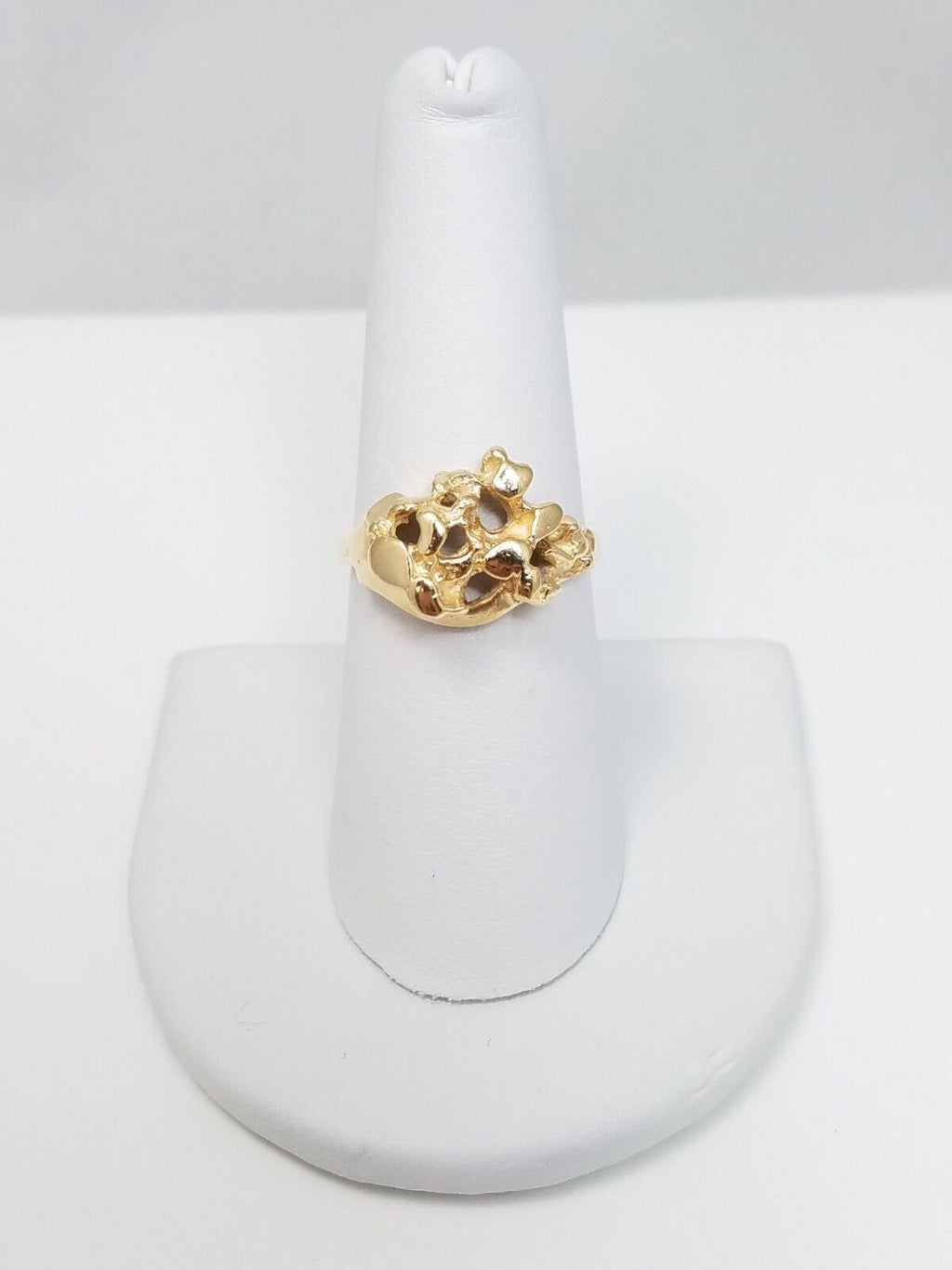 14k Solid Yellow Gold Nugget Ring