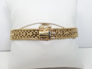 7.25" 14k Solid Yellow Gold Riccio Bracelet