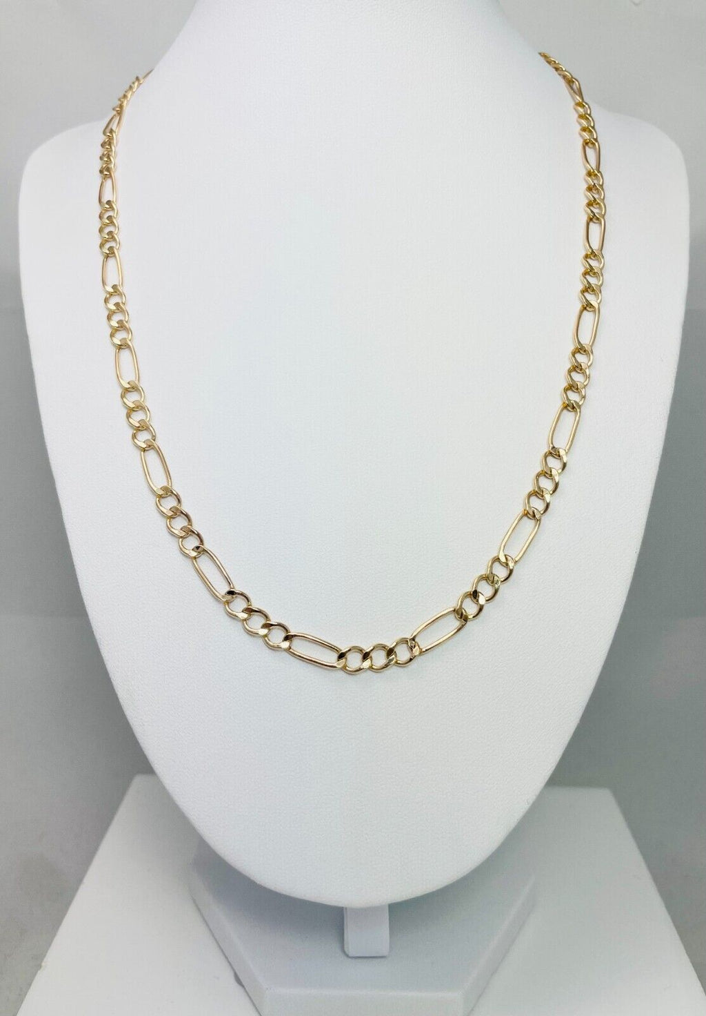 Have one to sell? Sell now 20" 14k Hollow Yellow Gold Figaro Chain Necklace Italy