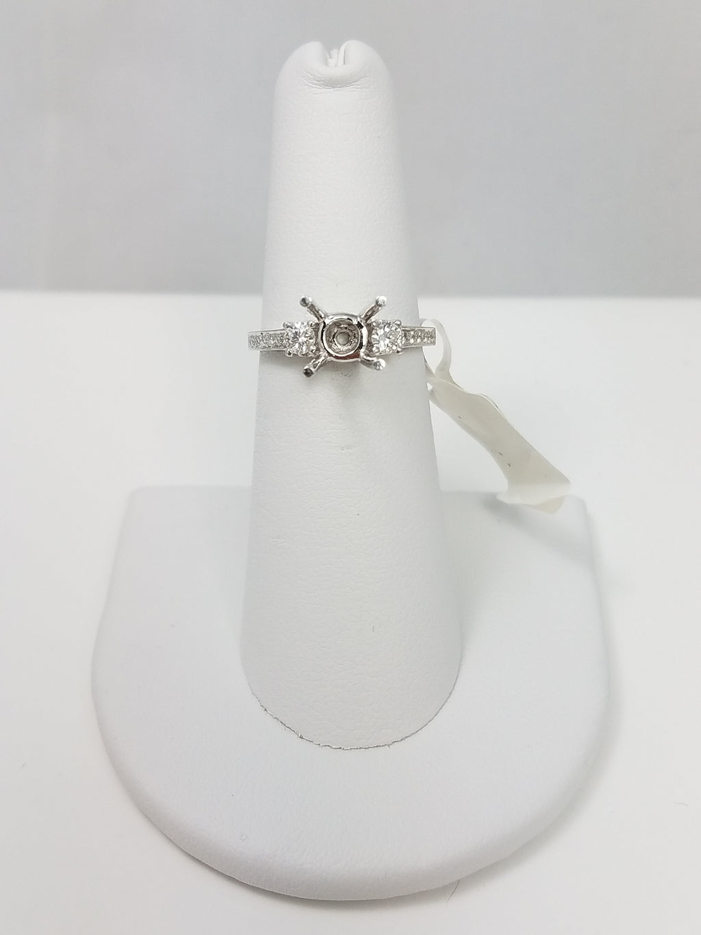 New! Platinum Natural Diamond Engagement Ring Mount