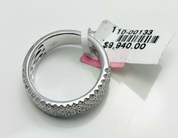 New! Venetii 14k White Gold 1ctw Natural Diamond Pave Ring