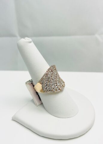 New! 2.50ctw Natural Diamond 14k Rose Gold Pave Ring