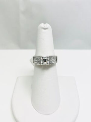 New! 1.05ct VS2 G Lucerne Cut 18k White Gold Diamond Engagement Ring