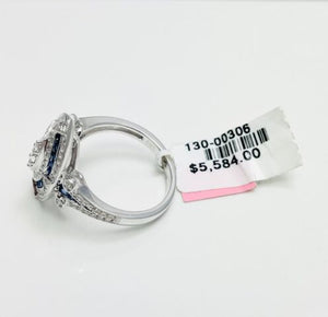 New! 2.13ctw Natural Diamond 14k White Gold Engagement Ring