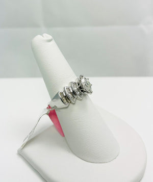 New! 1.25ctw Natural Diamond 14k White Gold Engagement Ring