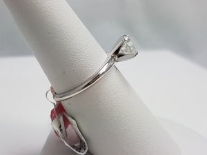 New! Natural Diamond 14k White Gold Engagement Ring
