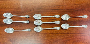 Eight Circa 1880s Sterling Silver Demitasse Spoons