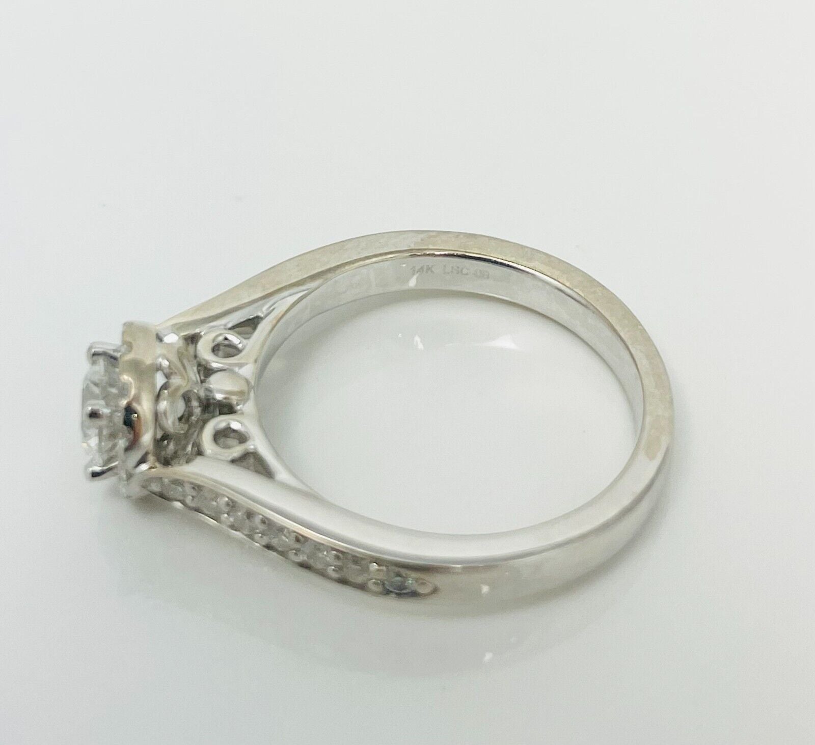 $2500 3/4ctw Leo Natural Diamond 14k White Gold Engagement Ring
