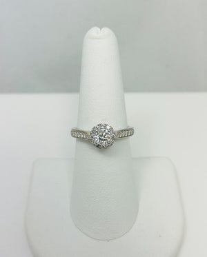 $2500 3/4ctw Leo Natural Diamond 14k White Gold Engagement Ring