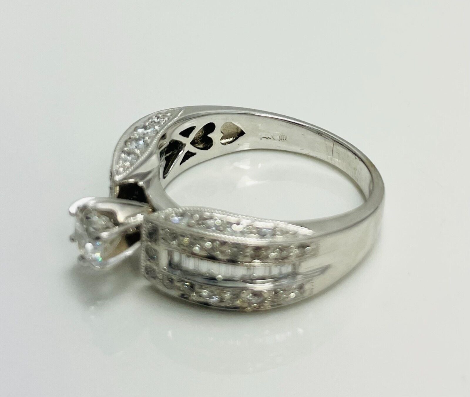 Gorgeous 1ctw Natural Diamond 14k White Gold Engagement Ring