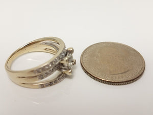 Classy 1ctw Natural Diamond 14k White Gold Engagement Ring