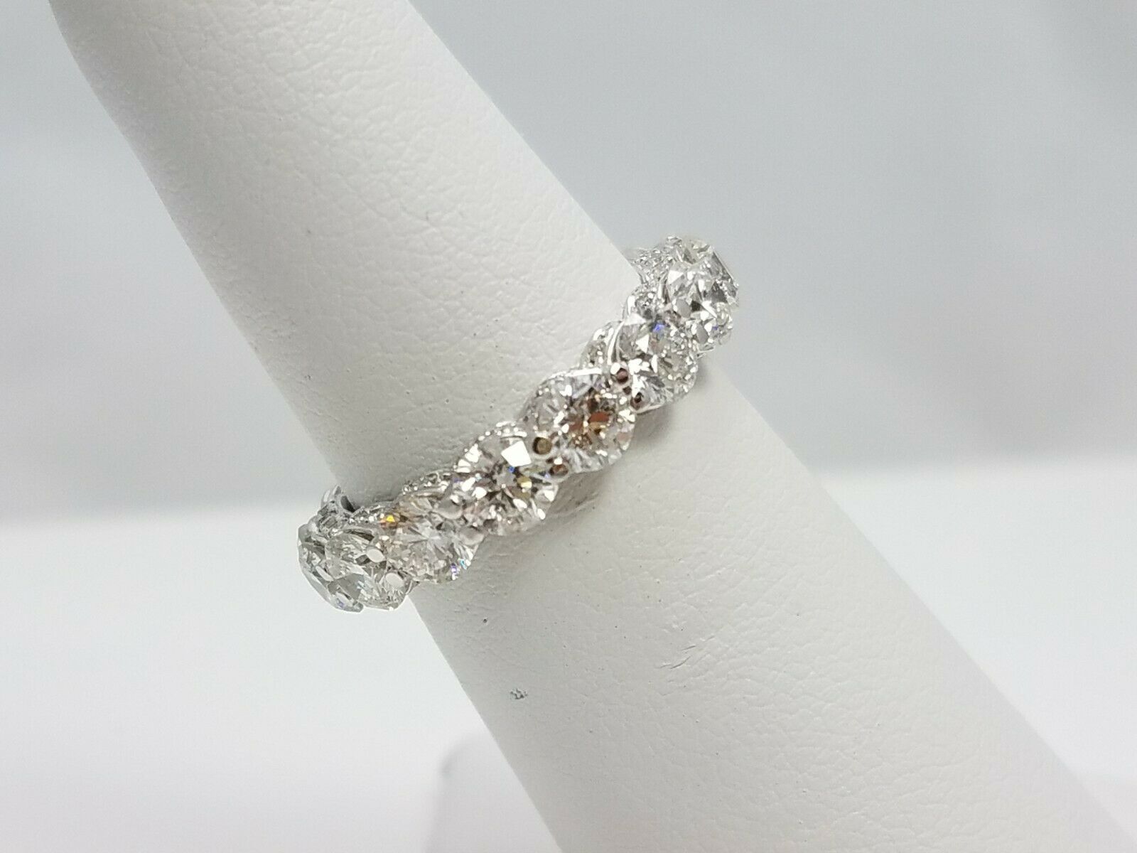 New! 4.25ctw Natural Diamond 18k Gold Eternity Ring Band