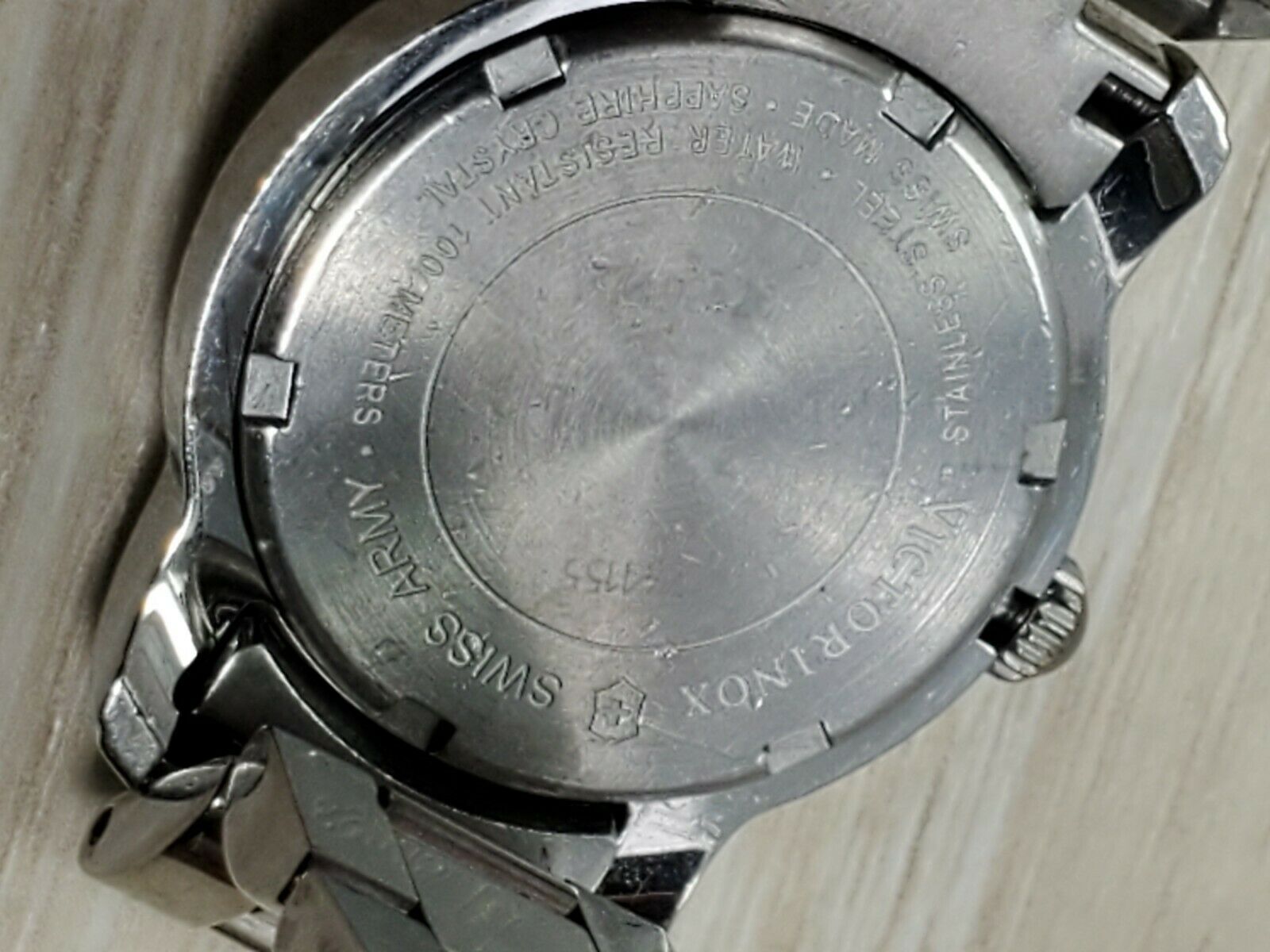 $675 Swiss Army Ladies 241155 Pearl Diamond Dial Watch