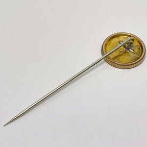 Early 1900's 19mm Steam Train Locomotive Gold Filled Pin