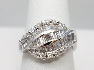 New! 1ctw Natural Diamond 14k White Gold Ring
