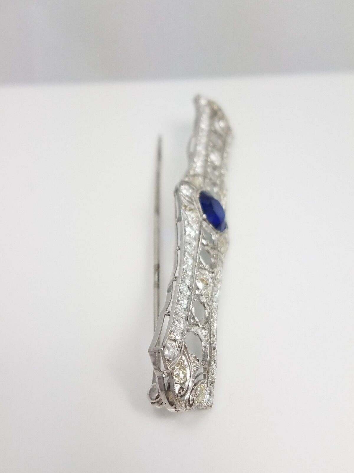 To Restore! Early 1900's Platinum Diamond Brooch Pin