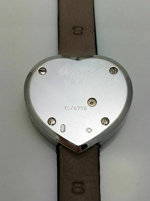 $8000 Chopard 12/6756 18k White Gold Heart Ladies Watch