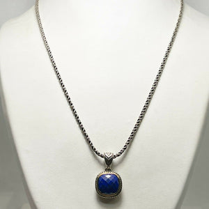 New! Effy Sterling Silver 18k Gold Lapis Necklace