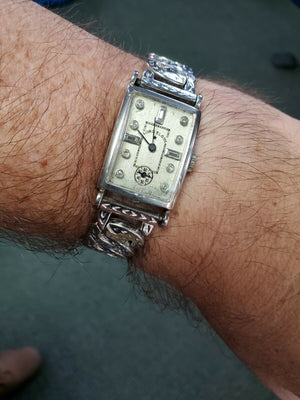 1946 Platinum Diamond Lord Elgin Men's 21J Watch