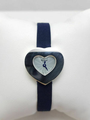 $8000 Chopard 12/6756 18k White Gold Heart Ladies Watch